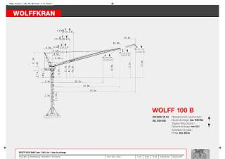 Wolffkran 100 B crane - load chart, specs & dimensions (2011 - 2019)