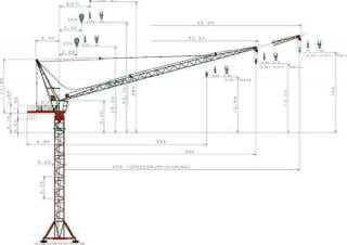 Wolffkran 100 B crane - load chart, specs & dimensions (2021 - 2026)