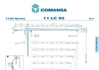Comansa 11LC90 crane - load chart, specs & dimensions (2017 - 2026)