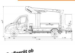 France Elévateur 142 TPL i Truck Mounted Telescopic Boom Lifts (2013 - 2017) Specifications & Dimensions