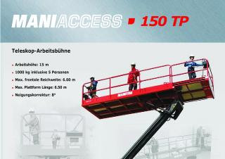 Manitou 150 TP Wheeled Telescopic Boom Lifts (2007 - 2012) Specifications & Dimensions