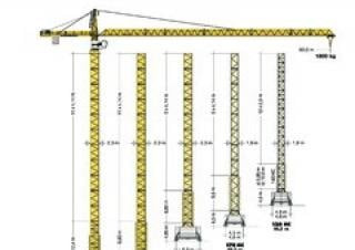 Liebherr 154 EC-H 6 FR.tronic crane - load chart, specs & dimensions (2011 - 2017)