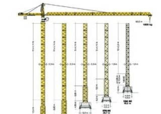 Liebherr 154 EC-H 6 FR.tronic crane - load chart, specs & dimensions (2011 - 2017)