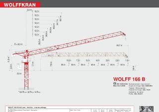Wolffkran 166 B crane - load chart, specs & dimensions (2013 - 2026)