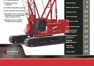 Manitowoc 180 E crane - load chart, specs & dimensions (2005 - 2012)