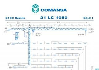 Comansa 21LC1050 crane - load chart, specs & dimensions (2018 - 2026)