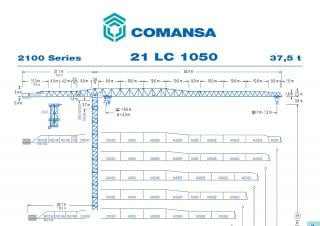 Comansa 21LC1050 crane - load chart, specs & dimensions (2018 - 2026)