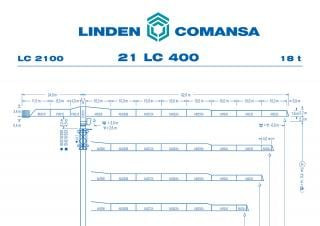 Comansa 21LC400 crane - load chart, specs & dimensions (2003 - 2009)