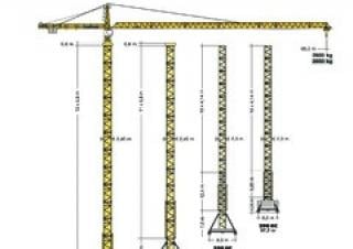 Liebherr 245 EC-H 12 Litronic crane - load chart, specs & dimensions (2011 - 2017)