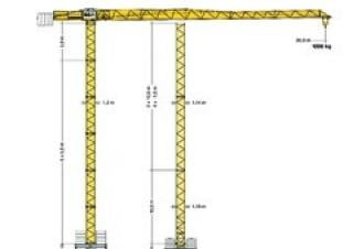 Liebherr 30 EC-B 2,5 crane - load chart, specs & dimensions (2008 - 2010)