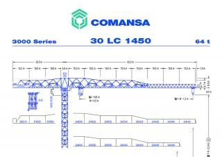 Comansa 30LC1450 crane - load chart, specs & dimensions (2017 - 2026)