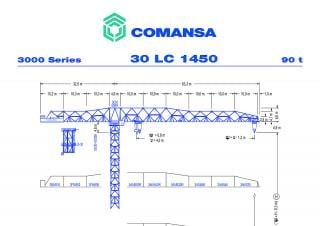 Comansa 30LC1450 crane - load chart, specs & dimensions (2017 - 2026)