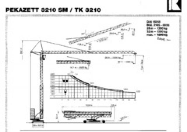 Pekazett 3210 SM crane - load chart, specs & dimensions (1993 - 1997)