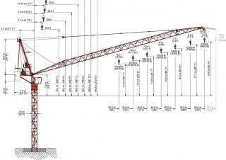 Wolffkran 355 B US crane - load chart, specs & dimensions (2019 - 2026)