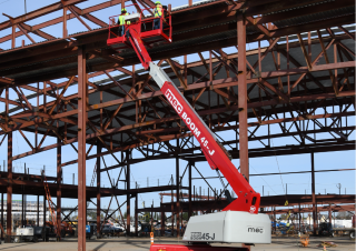 45-J MEC Wheeled Telescopic Boom Lifts