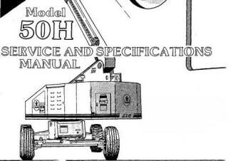 JLG 50 H Wheeled Telescopic Boom Lifts (1988 - 1996) Specifications & Dimensions