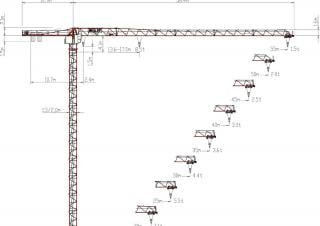 Wolffkran 5020.8 clear crane - load chart, specs & dimensions (2009 - 2026)