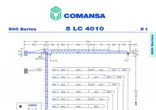 Comansa 5LC4010 crane - load chart, specs & dimensions (2017 - 2026)