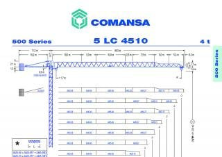 Comansa 5LC4510 crane - load chart, specs & dimensions (2017 - 2022)