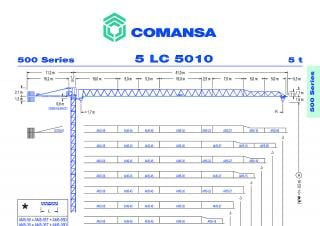 Comansa 5LC5010 crane - load chart, specs & dimensions (2017 - 2026)