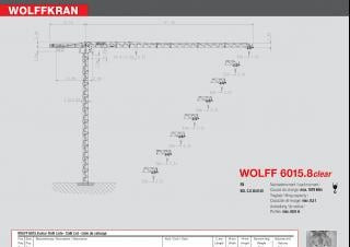 Wolffkran 6015.8 clear crane - load chart, specs & dimensions (2008 - 2018)