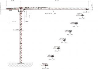 Wolffkran 6020.6 clear crane - load chart, specs & dimensions (2018 - 2025)
