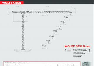 Wolffkran 6031.8 clear crane - load chart, specs & dimensions (2008 - 2026)