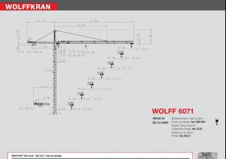 Wolffkran 6071 cross crane - load chart, specs & dimensions (2002 - 2026)