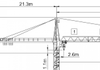 Wolffkran 7031 FL 6 crane - load chart, specs & dimensions (1996 - 2004)