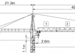Wolffkran 7031 FL 6 crane - load chart, specs & dimensions (1996 - 2004)