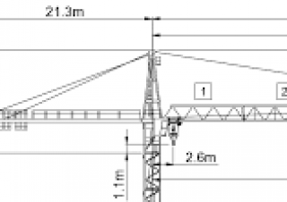 Wolffkran 7031 FL 6 crane - load chart, specs & dimensions (1996 - 2004)