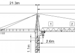 Wolffkran 7031 FL 6 crane - load chart, specs & dimensions (1996 - 2004)