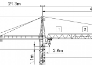 Wolffkran 7031 FL 6 crane - load chart, specs & dimensions (1996 - 2004)