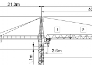 Wolffkran 7031 FL 6 crane - load chart, specs & dimensions (1996 - 2004)