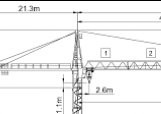 Wolffkran 7031 FL 6 crane - load chart, specs & dimensions (1996 - 2004)