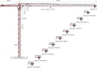 Wolffkran 7032.12 clear crane - load chart, specs & dimensions (2014 - 2026)