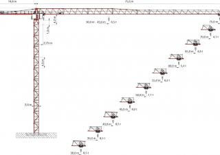 Wolffkran 7534.8 clear crane - load chart, specs & dimensions (2018 - 2026)