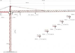 Wolffkran 8033.16 cross crane - load chart, specs & dimensions (2011 - 2026)