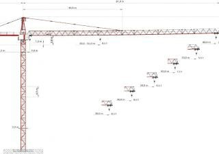 Wolffkran 8033.8 cross crane - load chart, specs & dimensions (2011 - 2026)