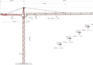 Wolffkran 8033.8 Cross US crane - load chart, specs & dimensions (2021 - 2025)