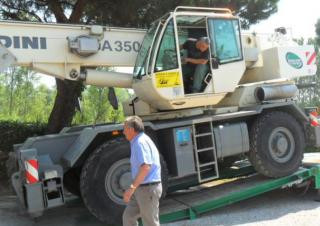 Terex Bendini A 350 crane - load chart, specs & dimensions (2008 - 2013)