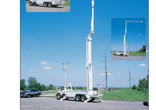 A77T-E93 Altec Trailer Mounted Articulating Boom Lifts