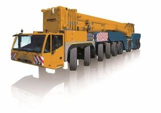 Demag AC 1000-9 crane - load chart, specs & dimensions (2014 - 2021)
