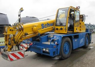 Terex-Demag AC 25 (4x2x4) crane - load chart, specs & dimensions (1998 - 2002)