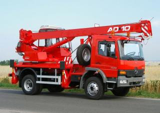 CKD Mobilni Jeraby AD 10 crane - load chart, specs & dimensions (2017 - 2026)