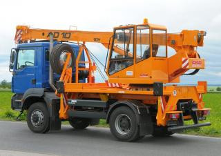 CKD Mobilni Jeraby AD 10 crane - load chart, specs & dimensions (2017 - 2026)