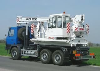 CKD Mobilni Jeraby AD 10 K crane - load chart, specs & dimensions (2017 - 2026)