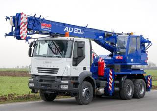 CKD Mobilni Jeraby AD 20 crane - load chart, specs & dimensions (2017 - 2026)