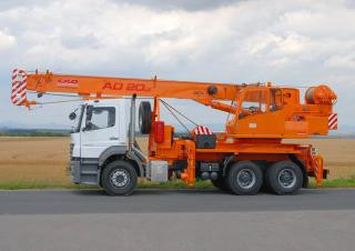 CKD Mobilni Jeraby AD 20 crane - load chart, specs & dimensions (2017 - 2026)