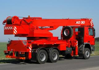 CKD Mobilni Jeraby AD 30 crane - load chart, specs & dimensions (2017 - 2026)
